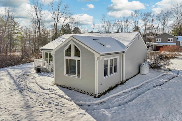 view of snowy exterior