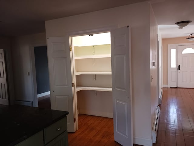 pantry with baseboard heating