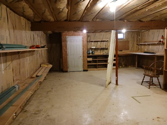 view of basement