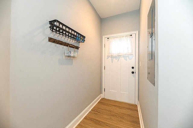 entryway featuring hardwood / wood-style floors