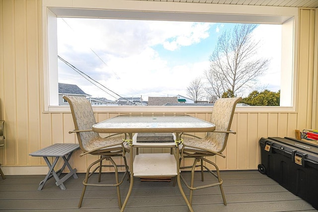 wooden balcony featuring a wooden deck