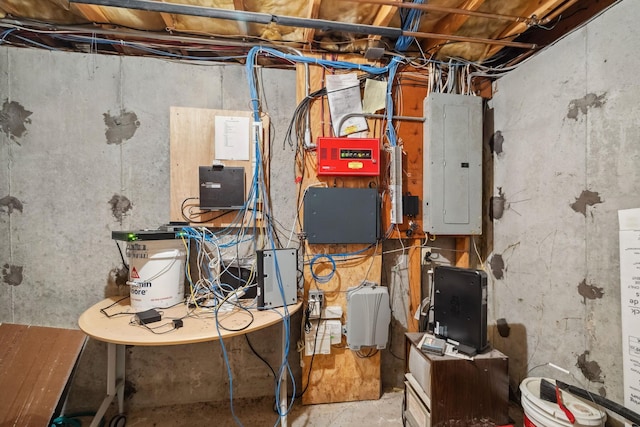 utility room with electric panel