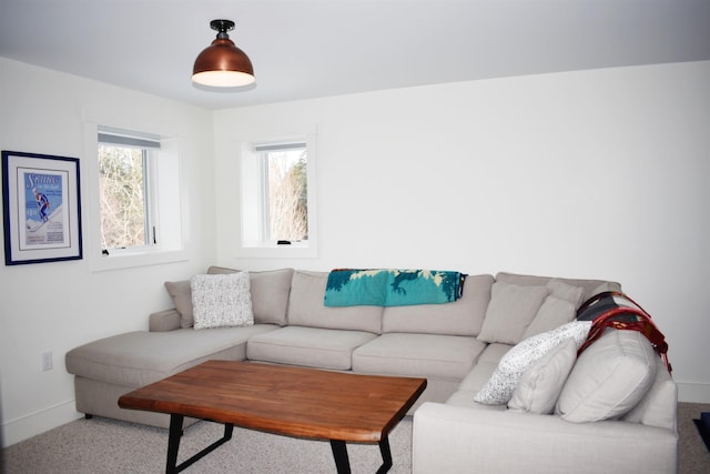 view of carpeted living room