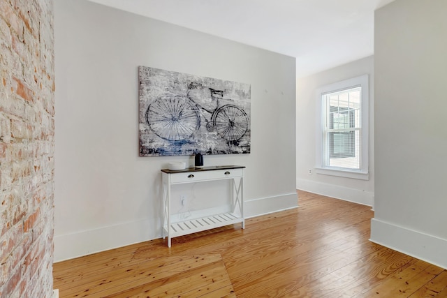 interior space with hardwood / wood-style flooring