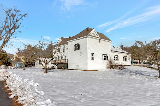 view of snowy exterior