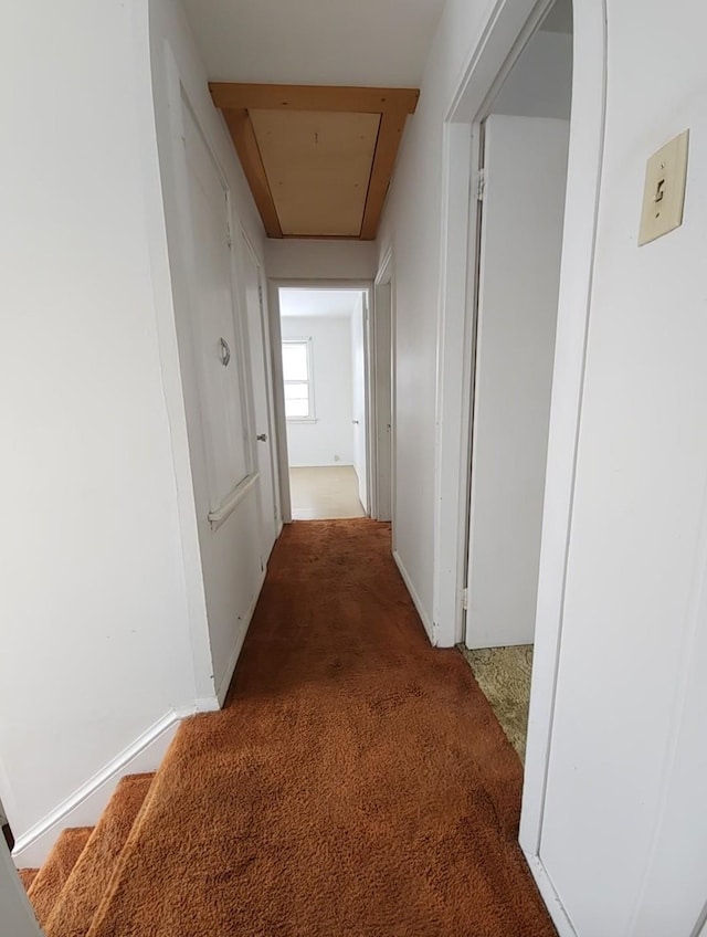 corridor with carpet floors