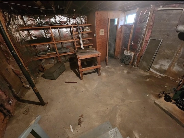 view of basement