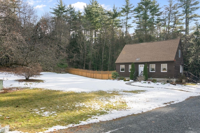 view of front of home