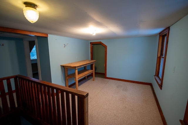 interior space with carpet floors