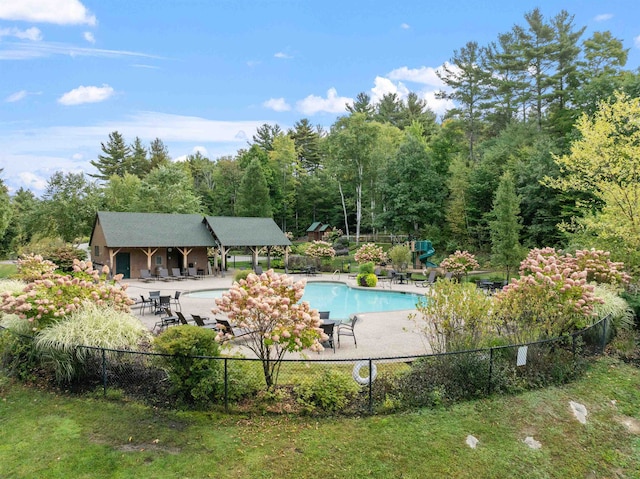 view of pool with a patio area