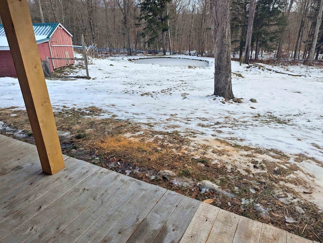 view of snowy yard