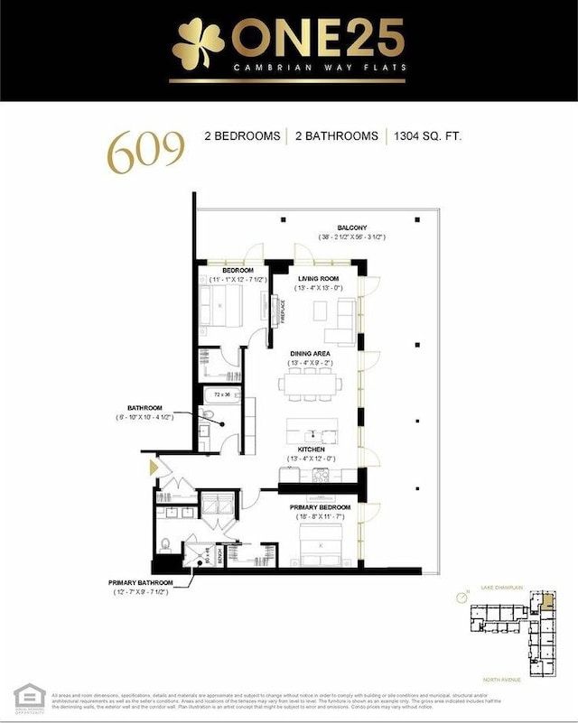 125 Cambrian Way Unit 609, Burlington, VT 05401 - home floor plan