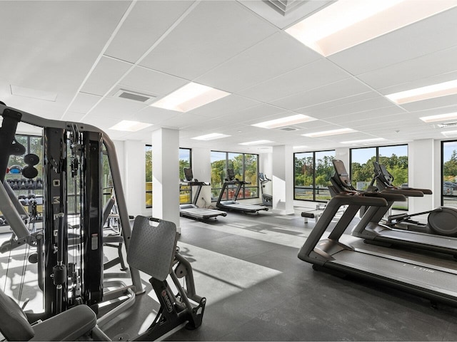 125 Cambrian Way Unit 609, Burlington, VT 05401 - workout area with a drop ceiling