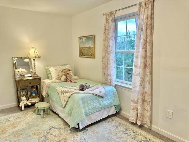 view of carpeted bedroom