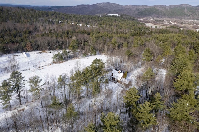 aerial view featuring a mountain view