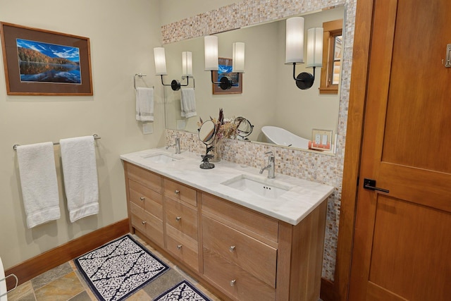 bathroom with vanity