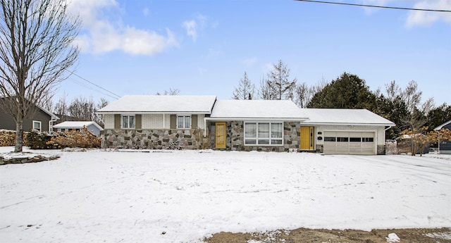 view of front of home featuring a garage