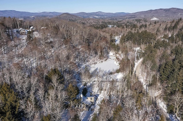 bird's eye view featuring a mountain view