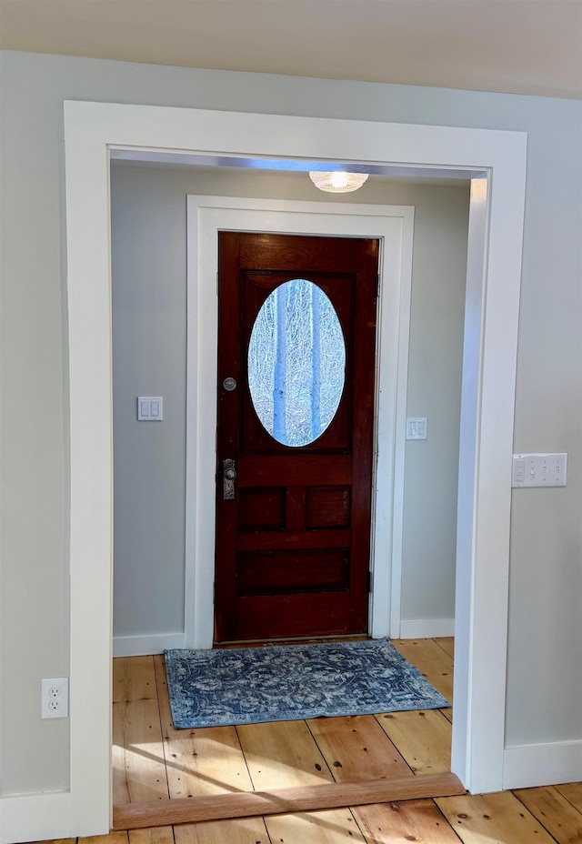 foyer featuring hardwood / wood-style flooring