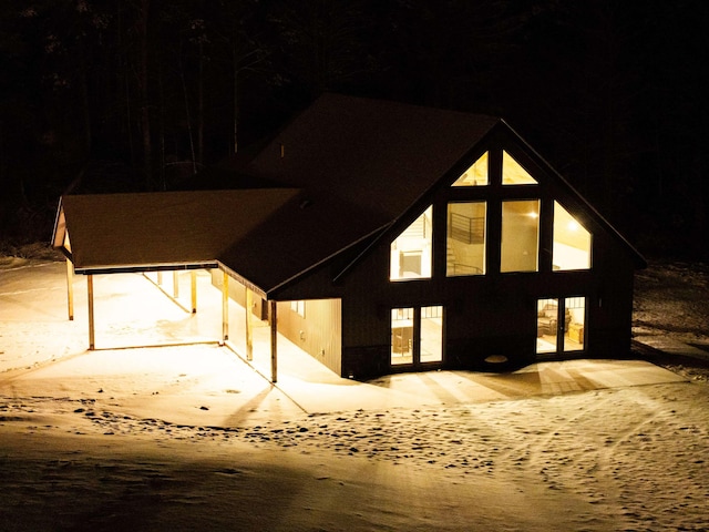 exterior space with french doors