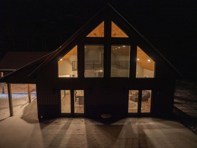 exterior space featuring french doors