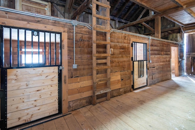 view of horse barn