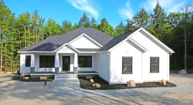 view of front facade featuring a porch