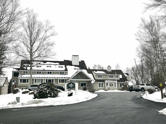 exterior space with a chimney