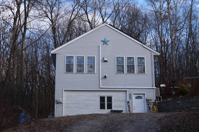 view of front facade with a garage