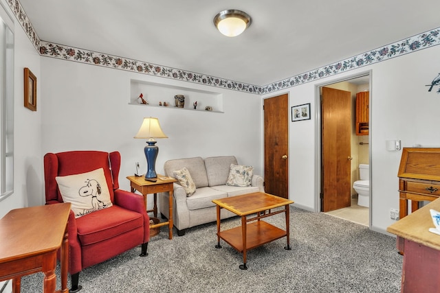 view of carpeted living room