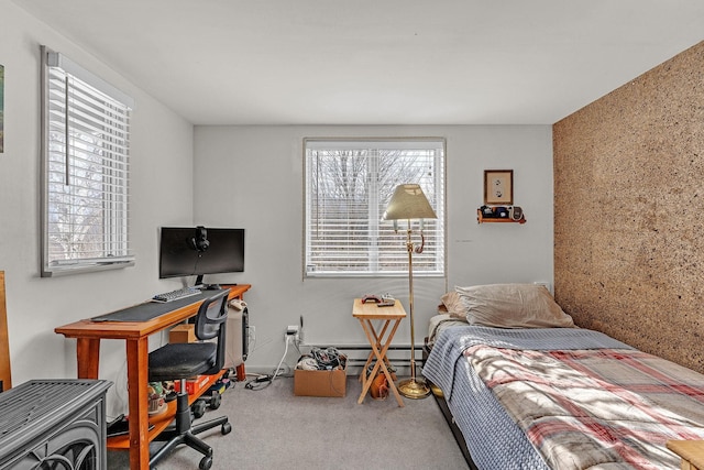 view of carpeted bedroom