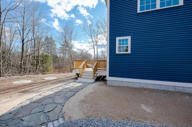 view of patio with a wooden deck