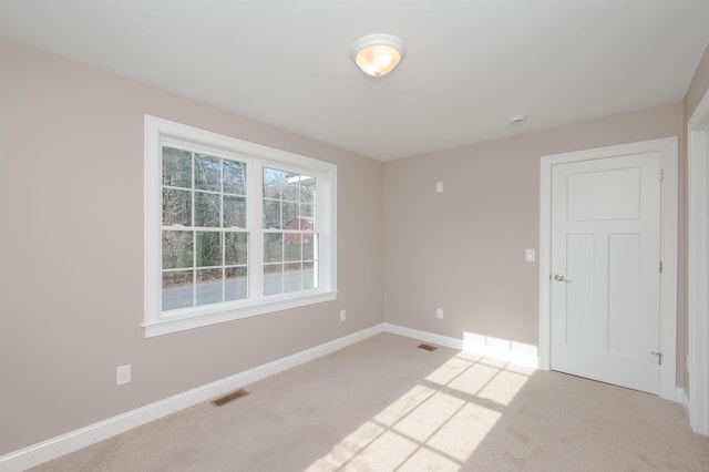 empty room with light carpet