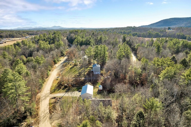 bird's eye view featuring a mountain view