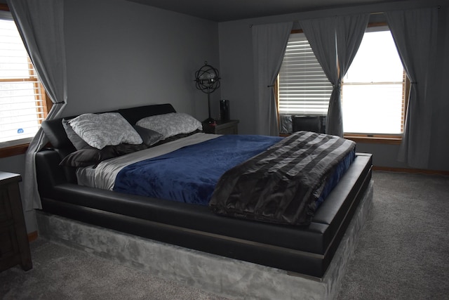 view of carpeted bedroom