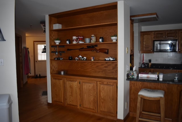 interior space with hardwood / wood-style flooring