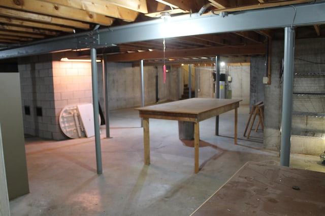 view of basement