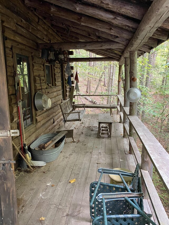 view of wooden terrace