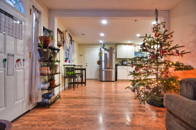 interior space featuring light wood-type flooring
