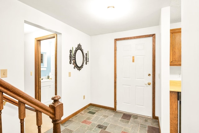 foyer entrance with sink