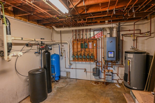 utilities with tankless water heater and water heater