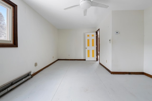 empty room featuring ceiling fan