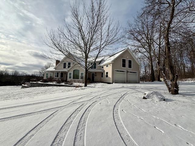 view of front of home featuring a garage