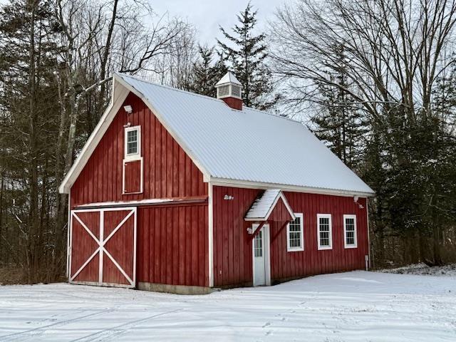 view of snow covered structure