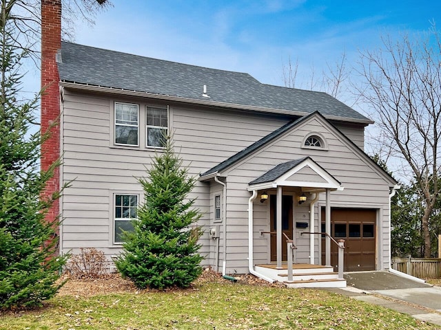 view of front of home featuring a garage