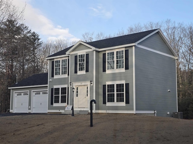 view of front facade with a garage