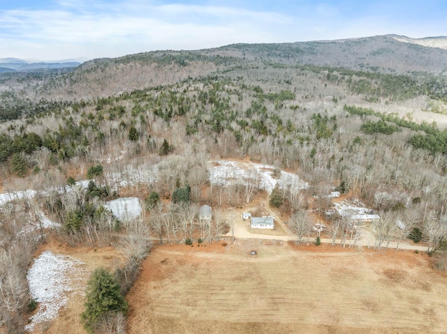 aerial view featuring a mountain view