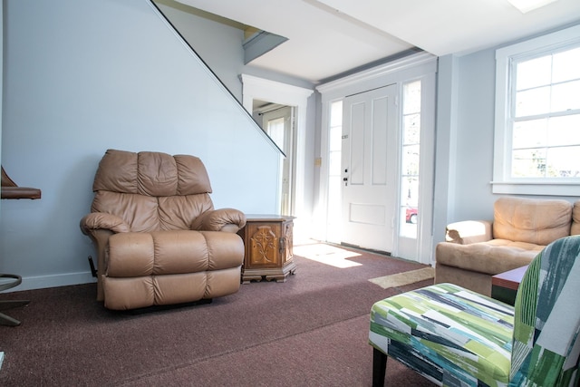 interior space with carpet floors