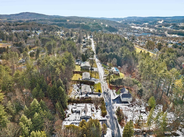 aerial view featuring a mountain view