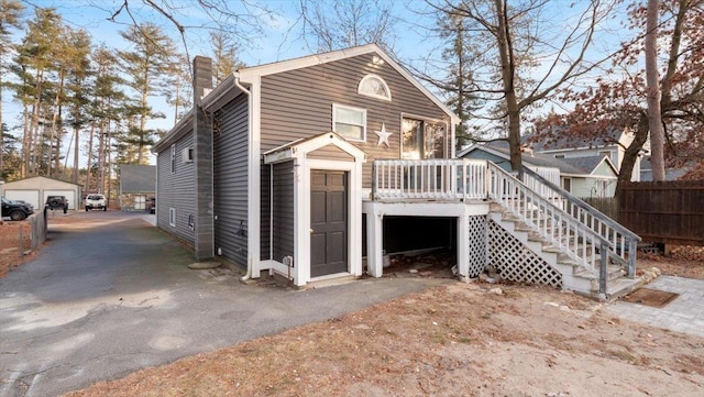 exterior space with a wooden deck